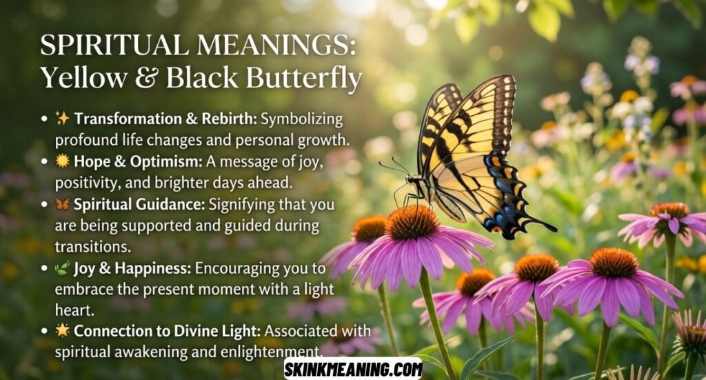 Yellow and Black Butterfly Spiritual Meanings
