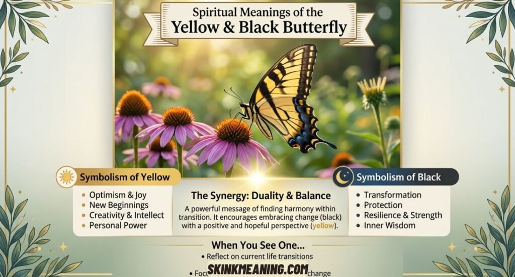 Yellow and Black Butterfly Spiritual Meanings
